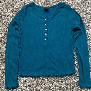 Teal blue long sleeve never worn